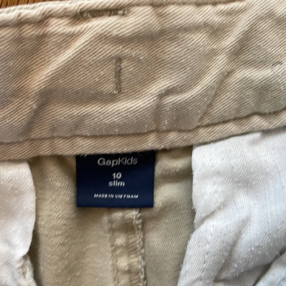 Pair of boys khaki shorts size 10. Cat and jack and gap. EUC